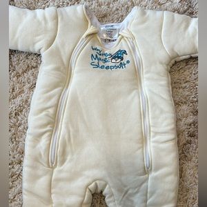Baby Merlin’s Magic Sleepsuit - 100% Cotton Large Cream 6-9M